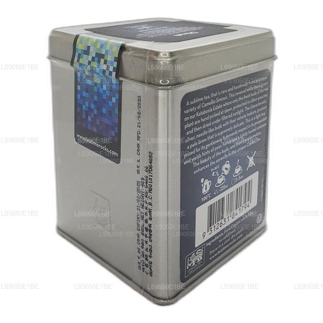 Dilmah T-serie VSRT Ceylon Silver Tips Hvid te Tin Caddy (40g) Løst blad