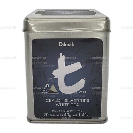 Dilmah T-serie VSRT Ceylon Silver Tips Hvid te Tin Caddy (40g) Løst blad