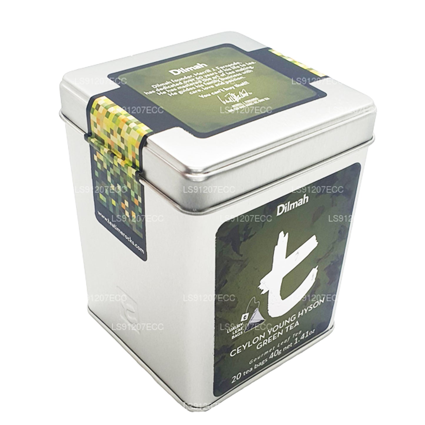Dilmah T-serie Ceylon Young Hyson grøn te (40g) 20 teposer