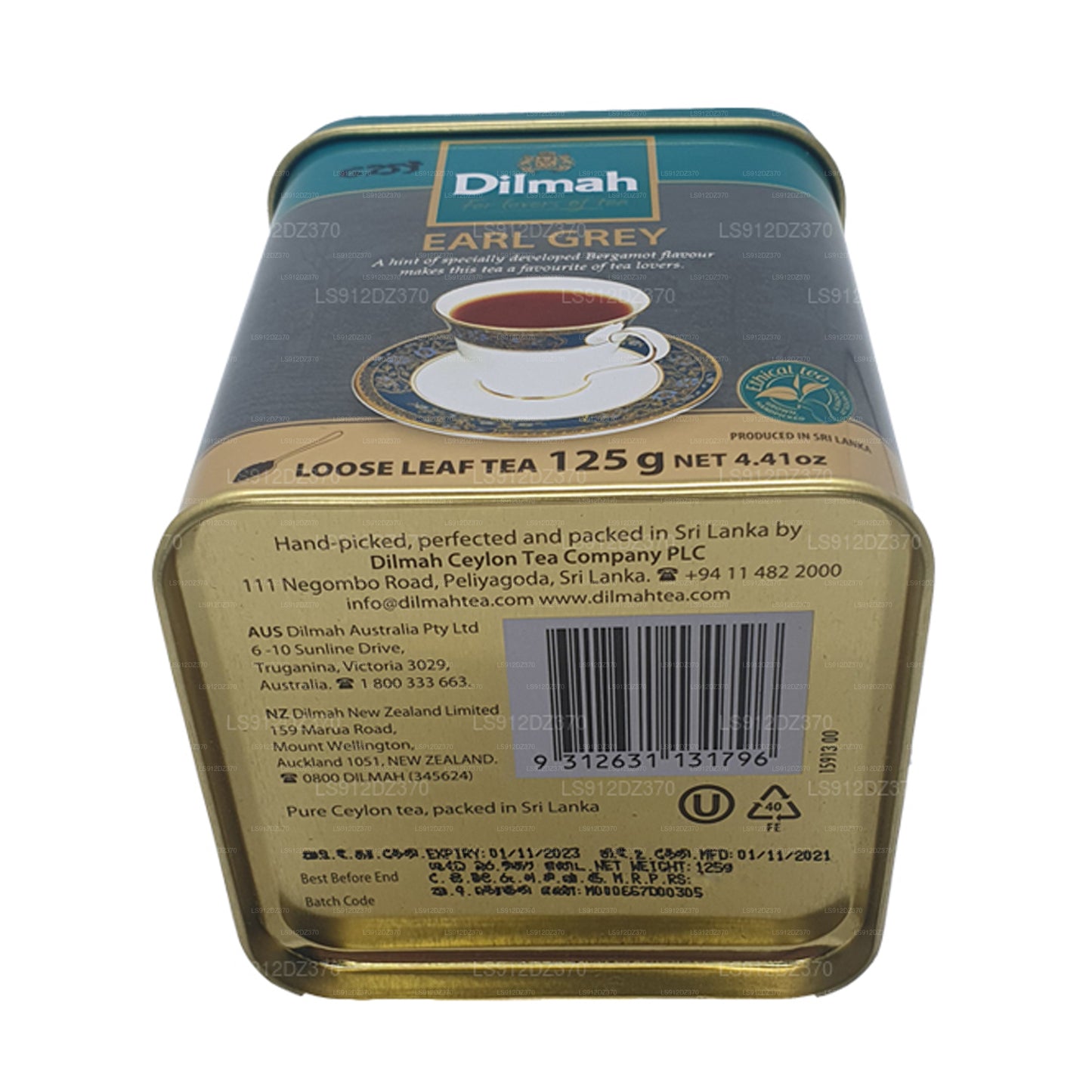 Dilmah Earl Grey Loose Leaf Te (125g)