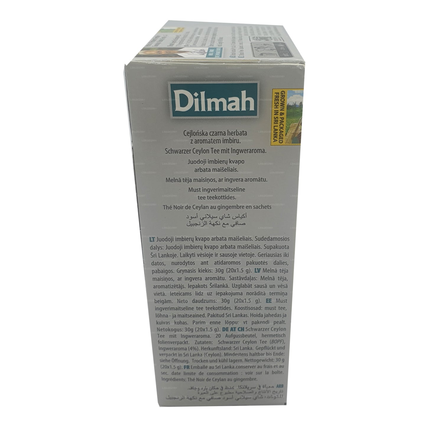Dilmah ingefær aromatiseret sort te (30 g) 20 teposer