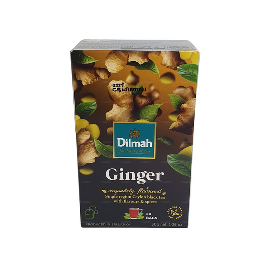 Dilmah ingefær aromatiseret sort te (30 g) 20 teposer
