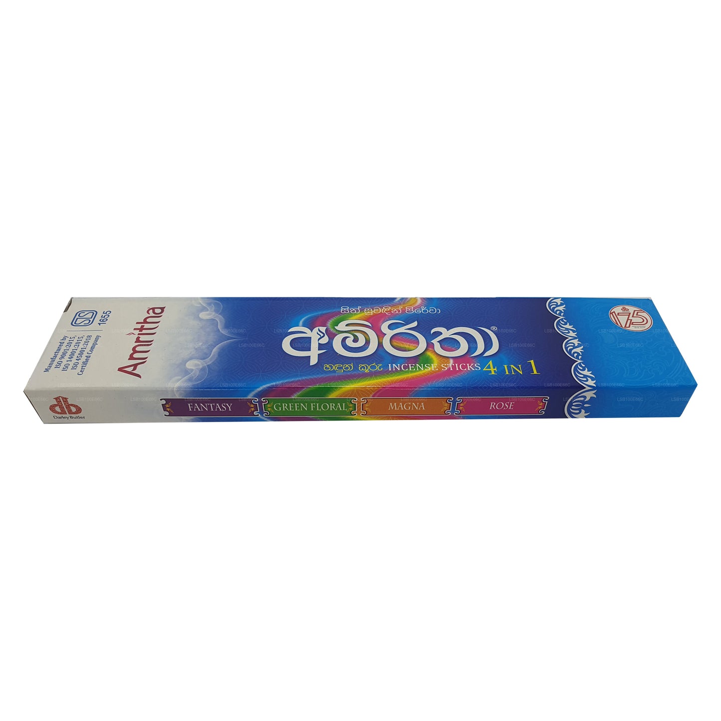 Amritha røgelse 24 pinde (4 i 1; Fantasy; Grøn blomster; Magna; Rose) 30g