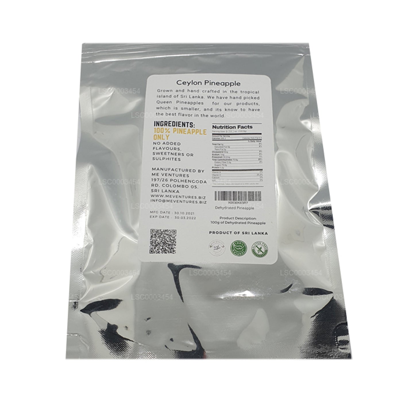 ME Dehydreret ananas (100g)