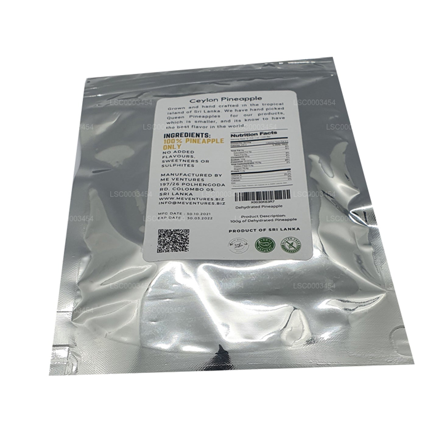 ME Dehydreret ananas (100g)