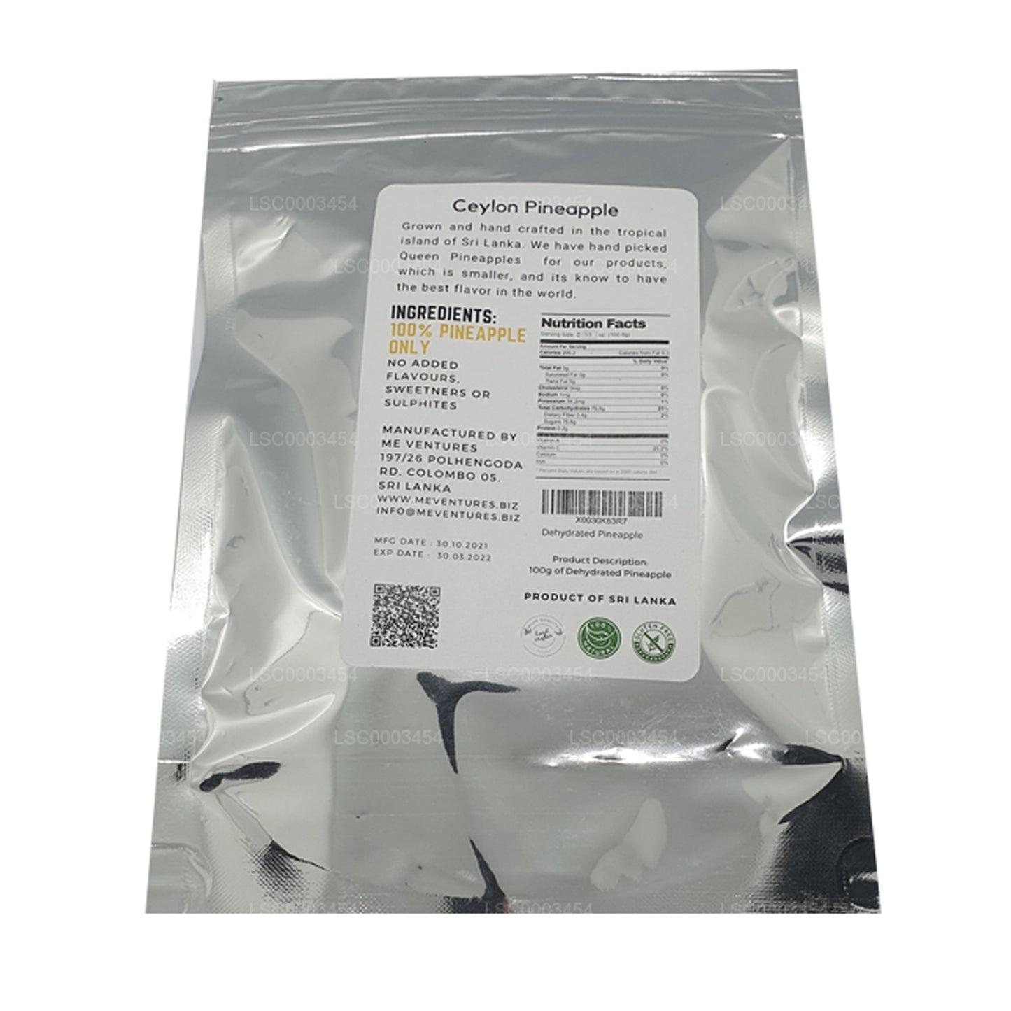 ME Dehydreret ananas (100g)