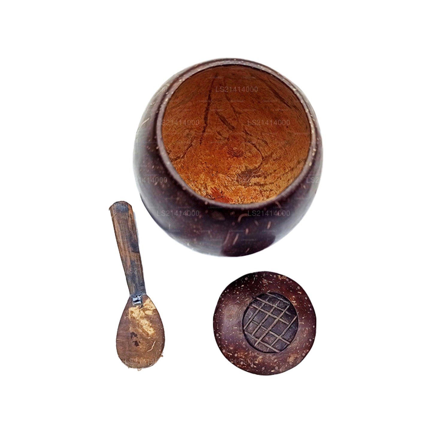 Lakpura® Coconut Shell Spice Bottle and Spoon