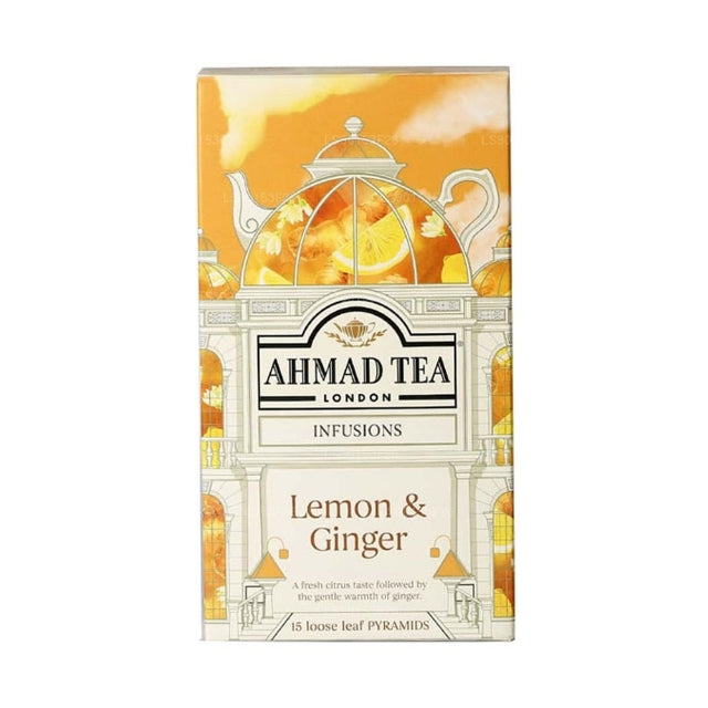 Ahmad Tea Infusions Lemon & Ginger Tea (30g) 15 Pyramid Tea Bags
