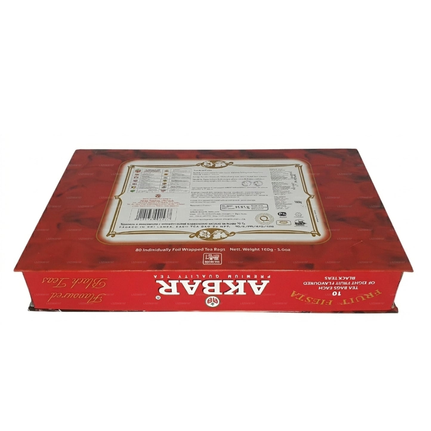 Akbar Fruit Fiesta Sort Te gaveæske med smag 80 teposer (160g)