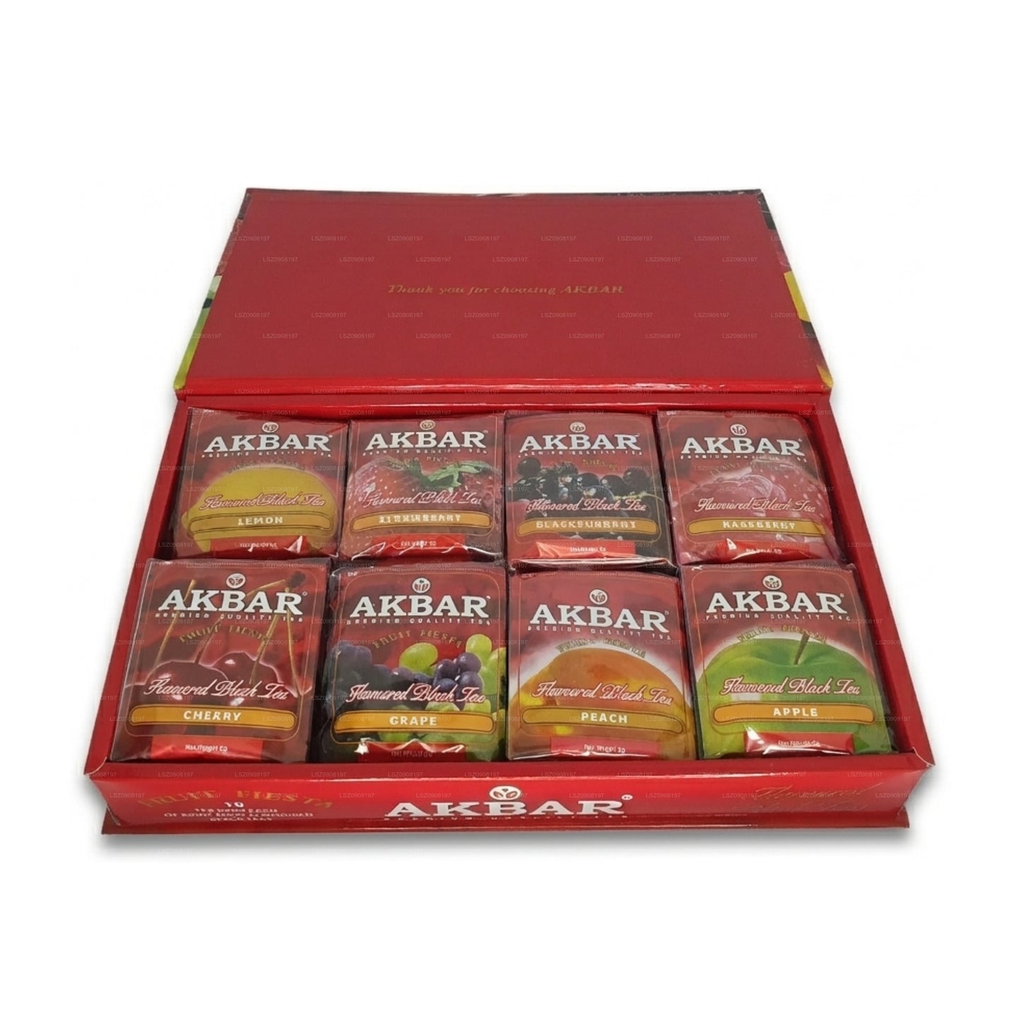 Akbar Fruit Fiesta Sort Te gaveæske med smag 80 teposer (160g)