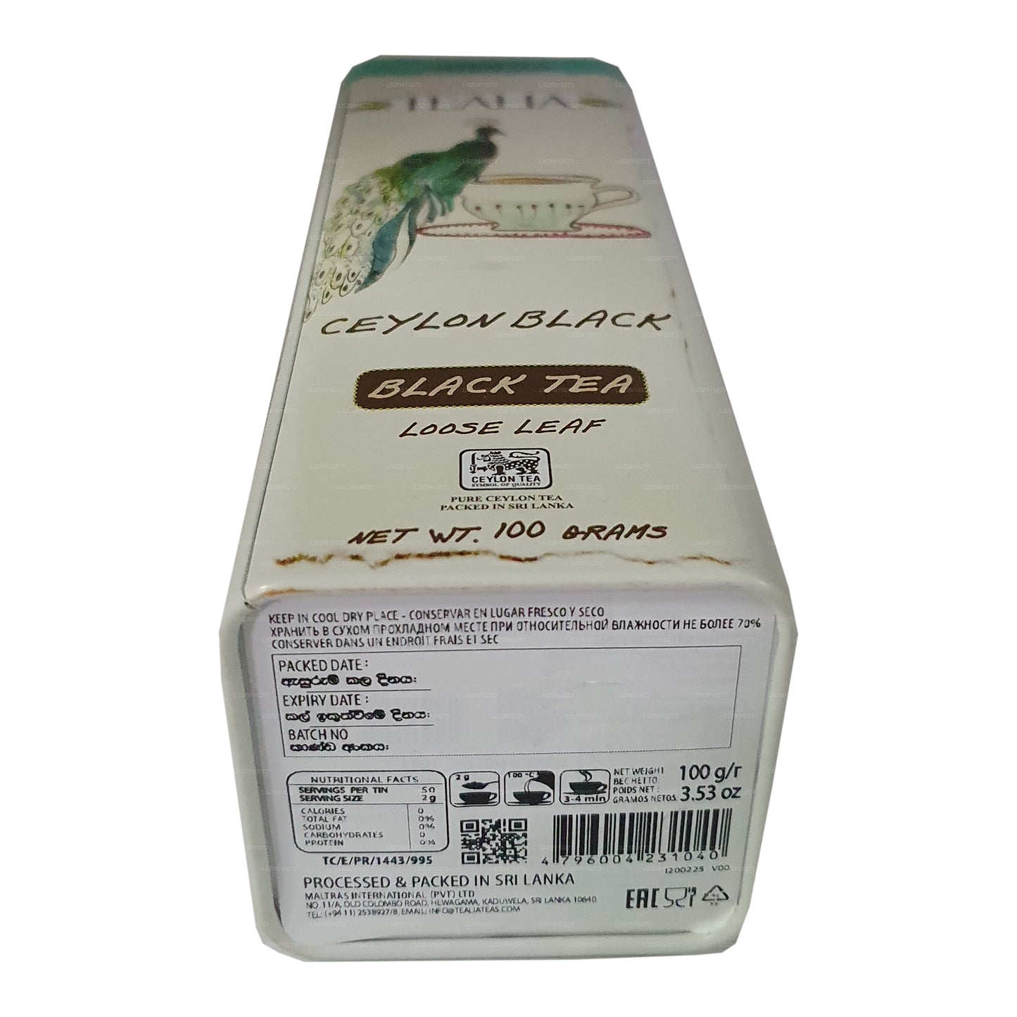 Tealia Ceylon sort te (100 g)