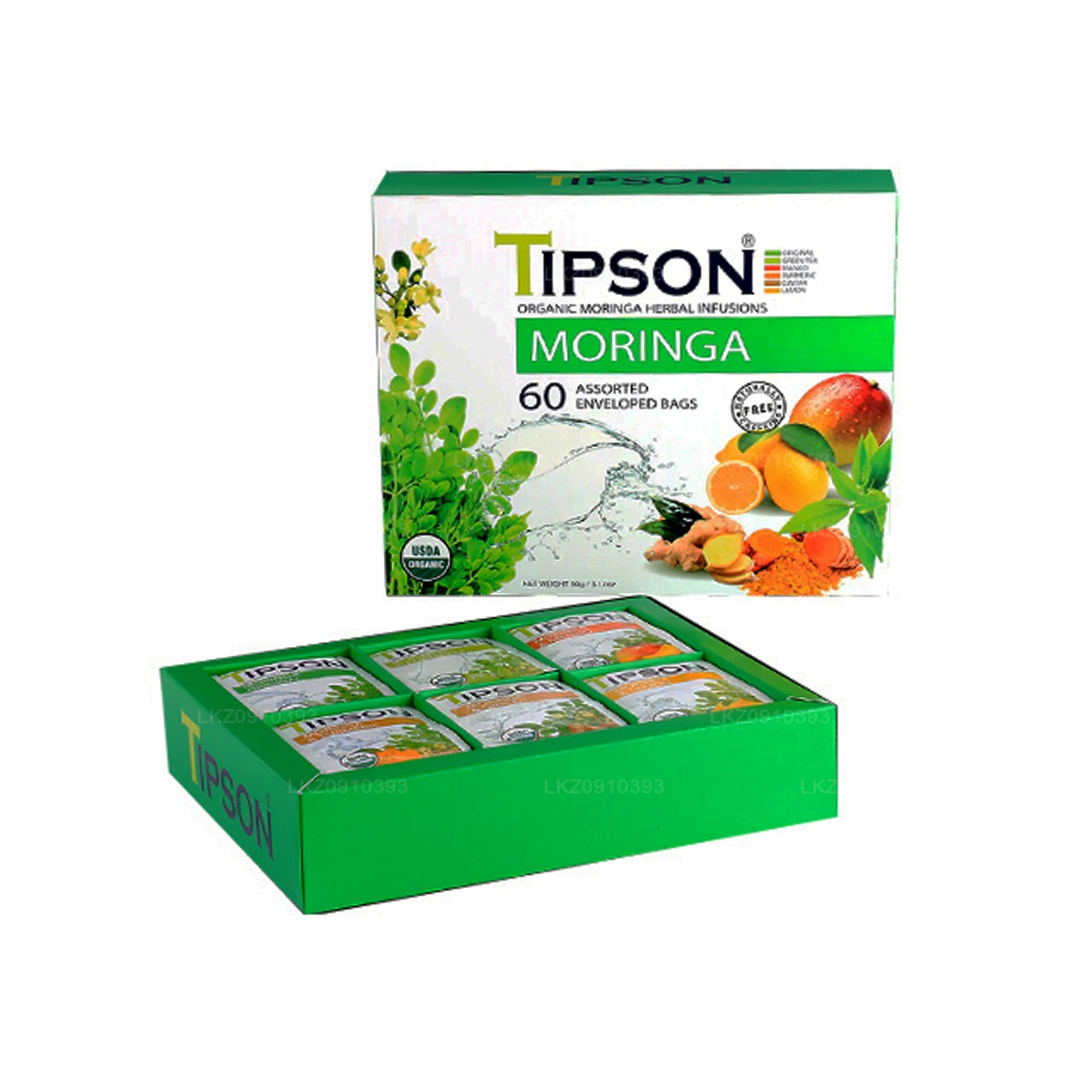 Tipson Tea Organisk Moringa Assorteret (90g)
