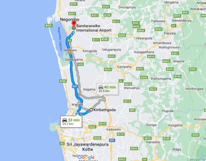 Kesbewa by til Colombo (CMB) Lufthavn Privat Transfer