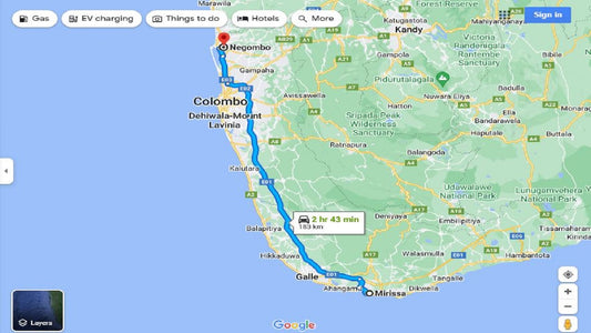 Mirissa City to Negombo City Private Transfer