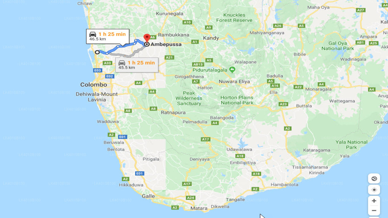 Colombo (CMB) Lufthavn til Ambepussa Privat Transport