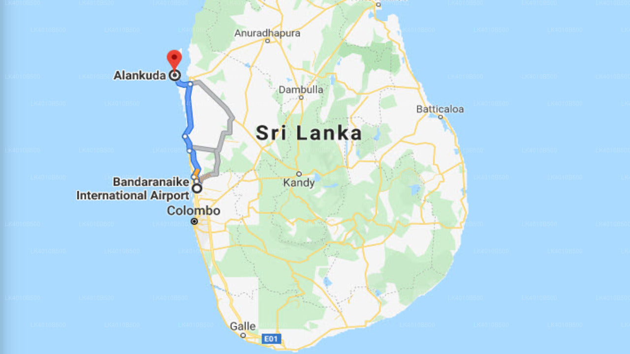 Colombo (CMB) Airport til Alankuda Private Transfer