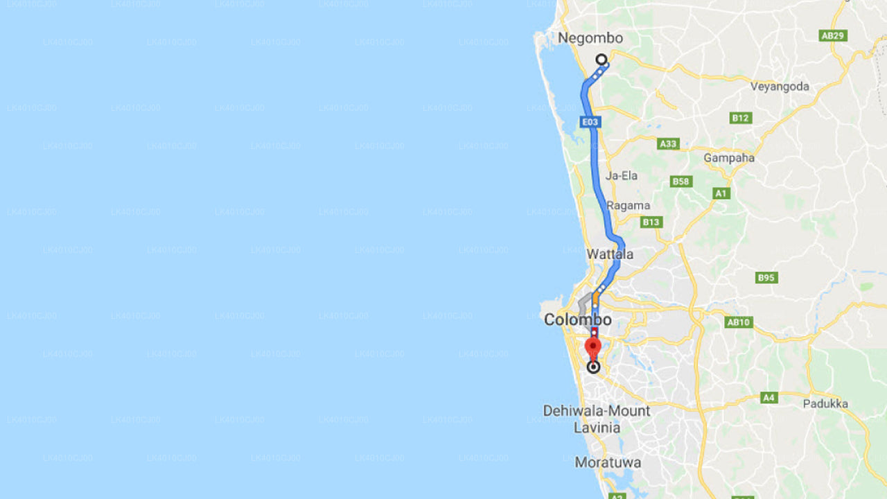 Colombo (CMB) lufthavn til Kirulapana privat transfer