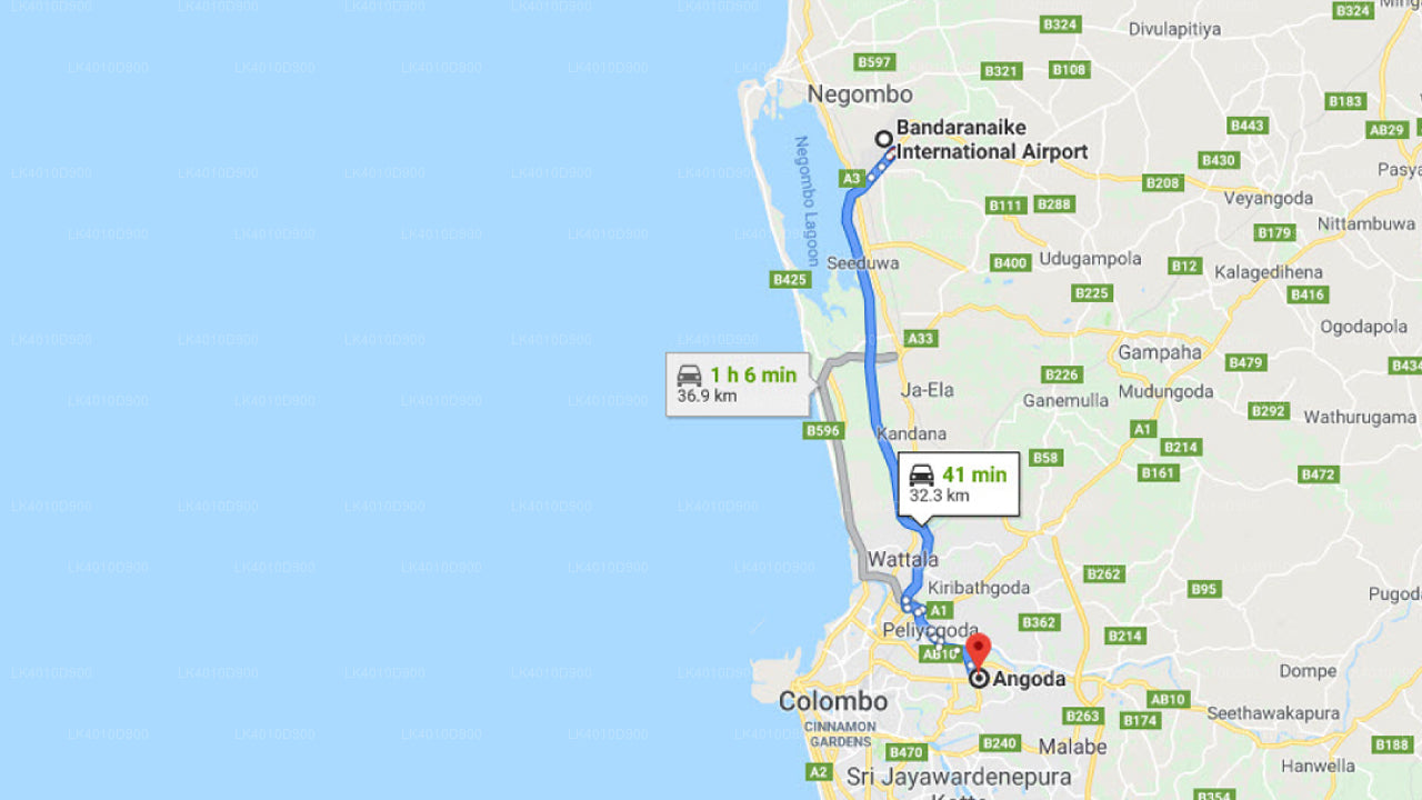 Colombo (CMB) Lufthavn til Angoda Privat Transfer