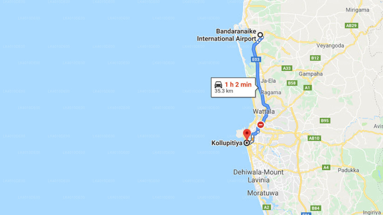 Colombo (CMB) Lufthavn til Kollupitiya Privat Transport