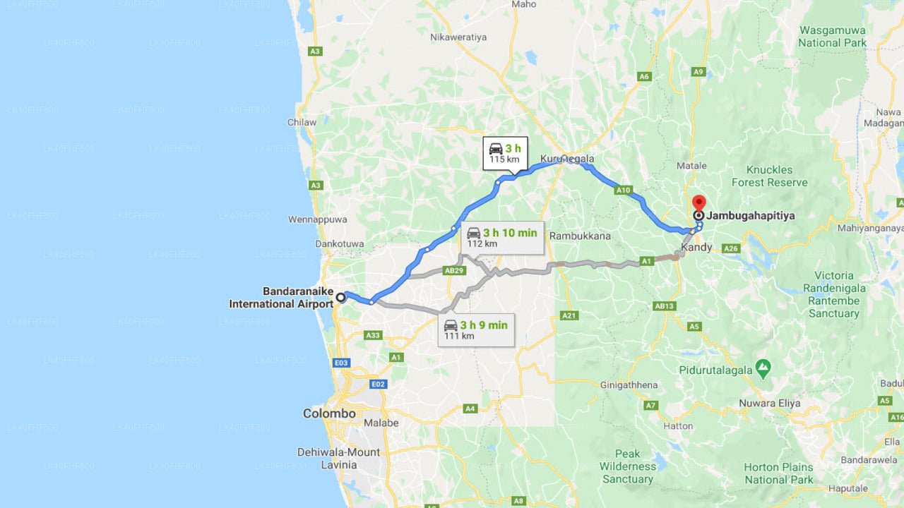 Mattala Int'l. Airport (IATA: HRI) til Jaffna Int'l. Airport (IATA: JAF) Transfer