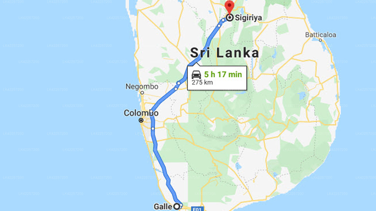 Privat overflytning fra Galle by til Sigiriya by