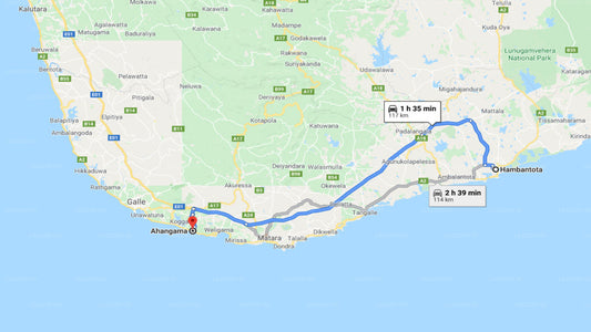 Hambantota City til Ahangama City Privat overførsel