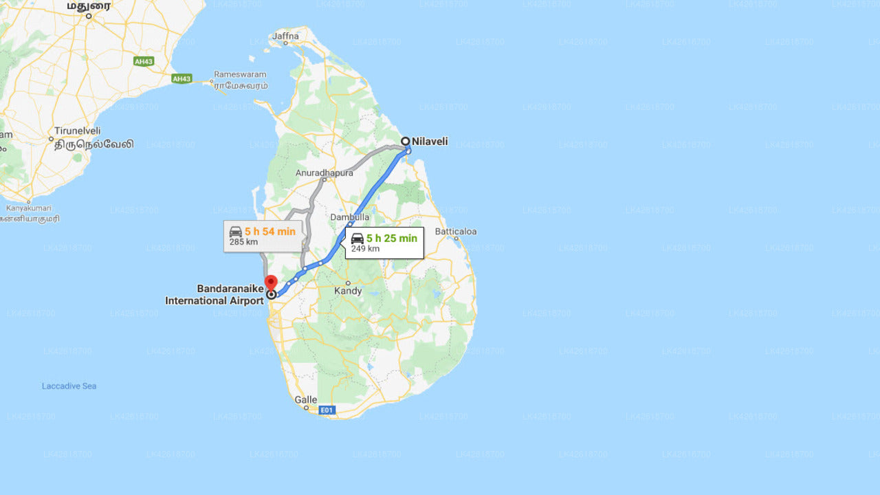 Privat transfer fra Negombo til Yala