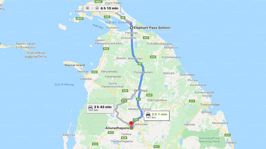 Elephant Pass City til Anuradhapura City Privat overførsel