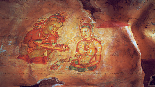 Sigiriya Rock og Dambulla Cave fra Sigiriya