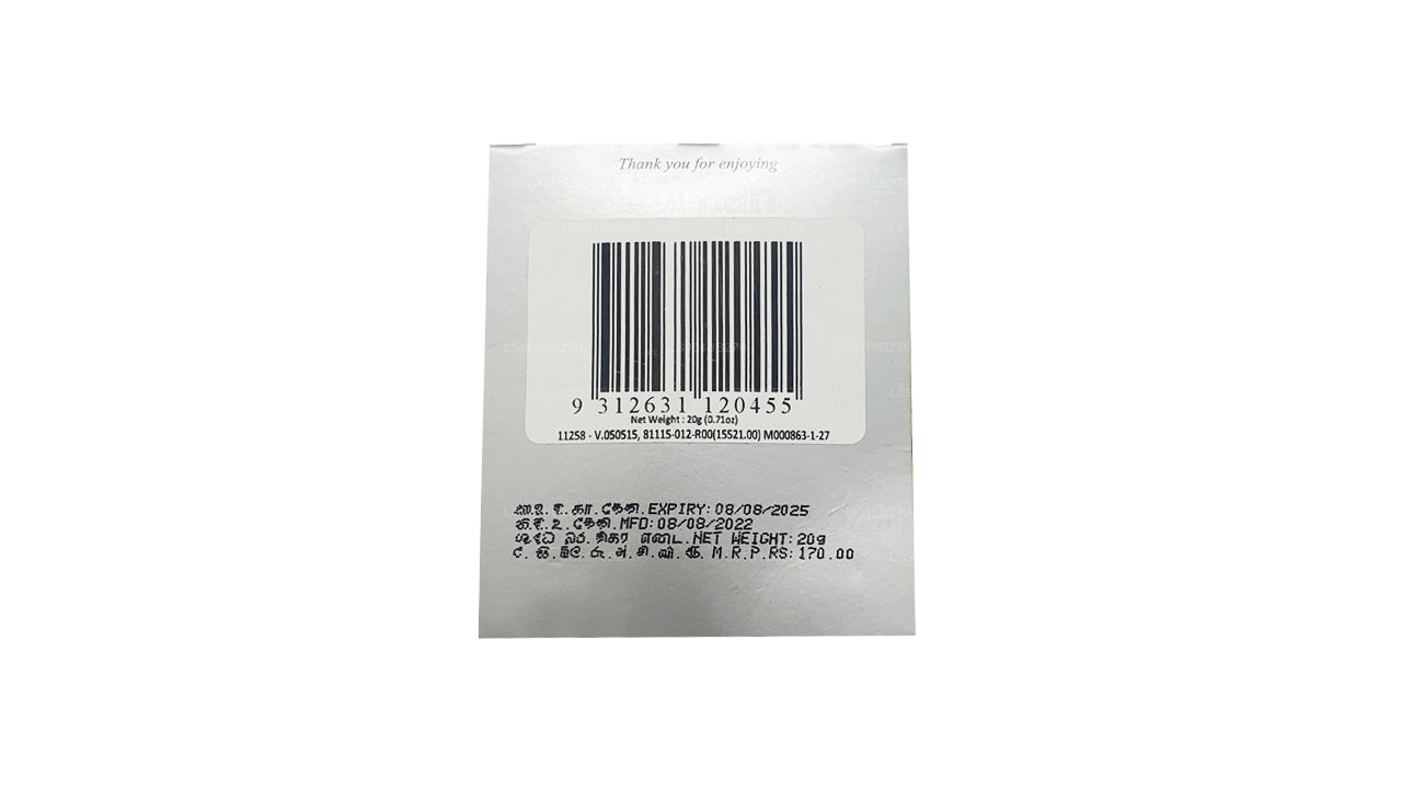 Dilmah Blackcurrent Tea (20g) 10 Individuelt folie indpakket teposer