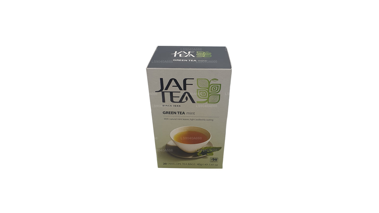 Jaf Tea Pure Green Collection Grøn te Mint Folie Envelop Teposer (40g)